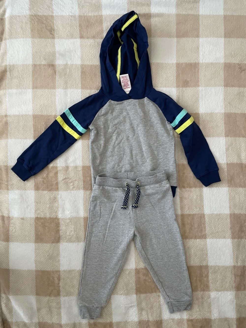 Tommy Bahama 18-24 Months Kids Hoodie Set - Navy, Gray, Lime